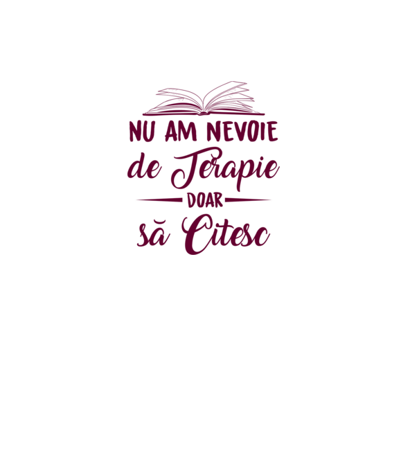 nu am nevoie de terapie, doar să citesc model alb pe tricou