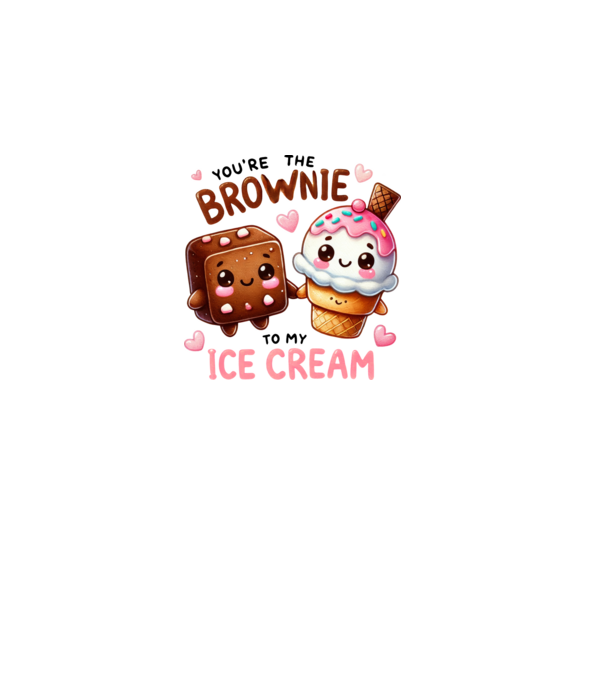 Brownie to my Ice Cream model roz deschis pe tricou