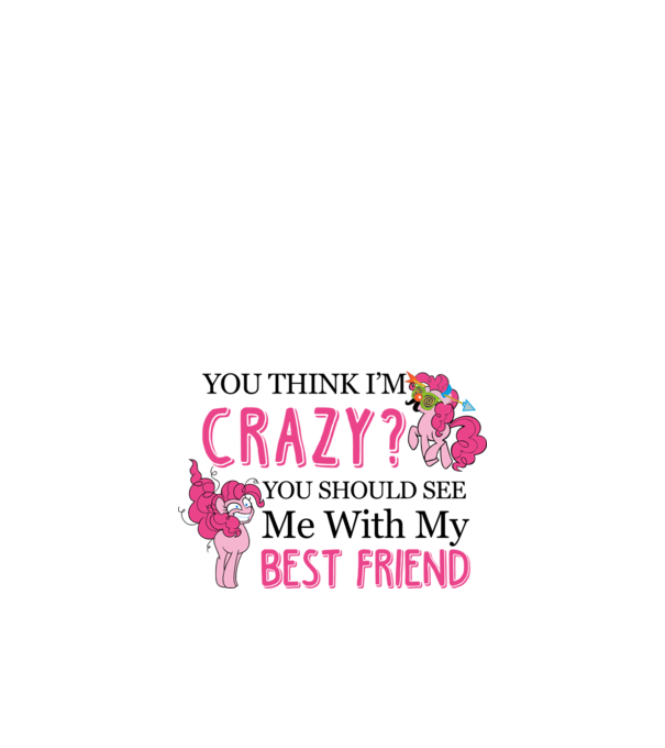 Crazy Friend Unicorn model alb pe tricou