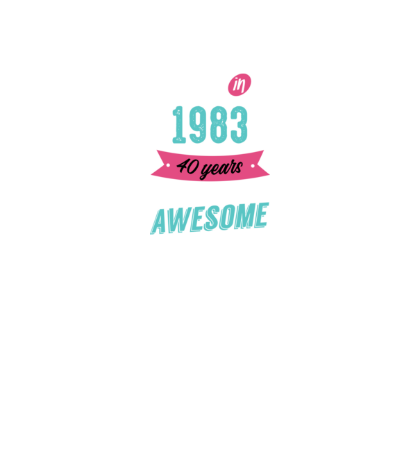 MADE IN 1983 model negru pe tricou