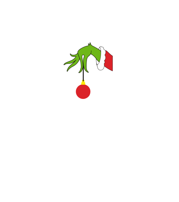 Grinch hand model gri pe tricou