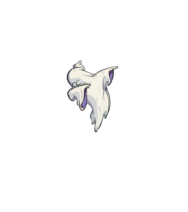 Dab ghost model negru pe tricou