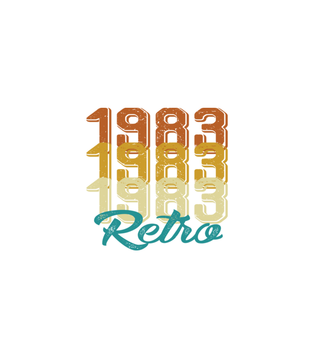 Retro 1983 model negru pe tricou