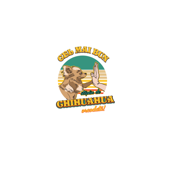 Cel mai bun stăpân de Chihuahua vreodată! model negru pe tricou