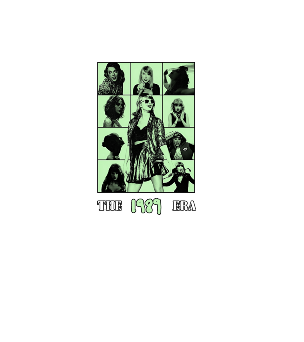 Taylor Swift ERAS green model negru pe tricou