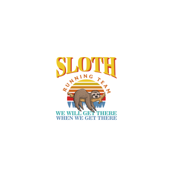 SLOTH running team model negru pe tricou
