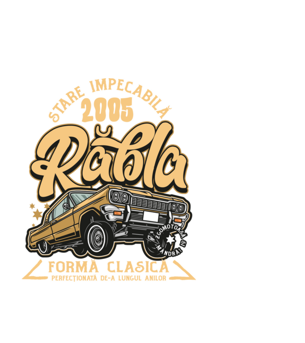 Rablă 2005 model negru pe tricou