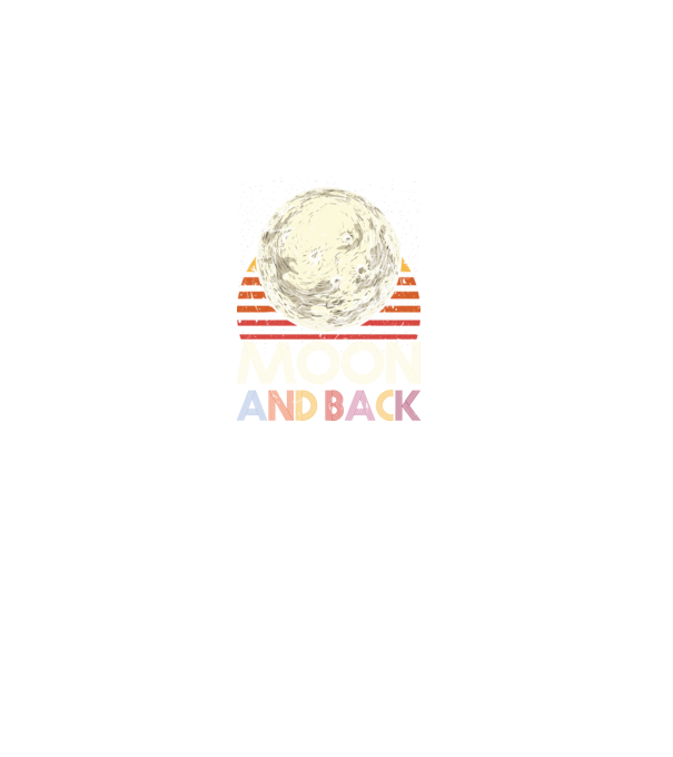 Retro vintage love you to the moon and back MOON model negru pe tricou