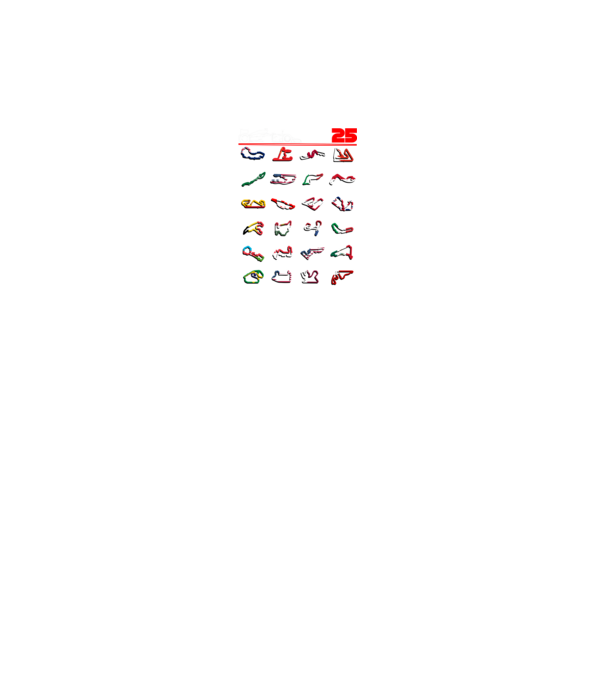 F1 calendar 2025 Negru model negru pe tricou