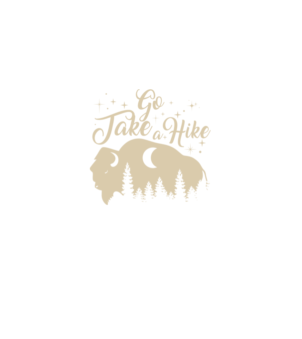 Go take a hike buffalo model negru pe tricou