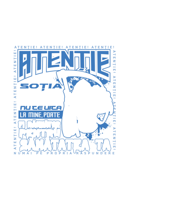 Atenție Am venit cu soția mea model negru pe tricou