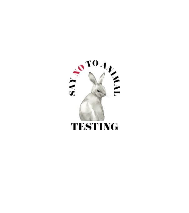 Say NO to animal testing model alb pe tricou