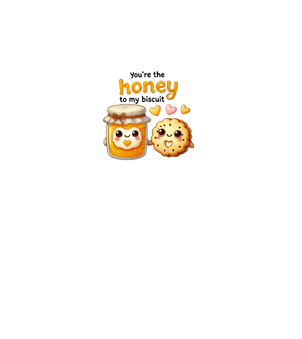 Honey to my Biscuit model gri pe tricou