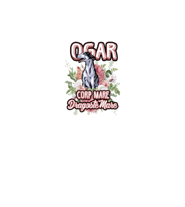 Ogar - picioare lungi dragoste multă model alb pe tricou