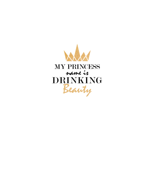 Drinking beauty gold model nisipiu pe tricou