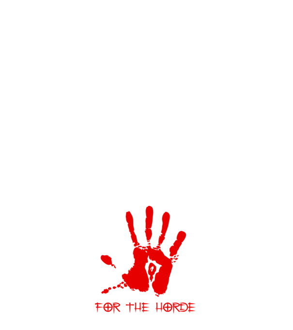 For The Horde Hand model albastru închis pe tricou