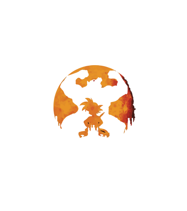 goku sunset model negru pe tricou
