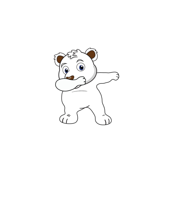 Urs polar DAB model gri pe tricou