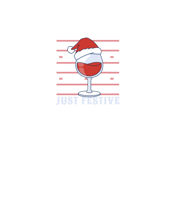 Not drunk just festive ugly sweater model negru pe tricou