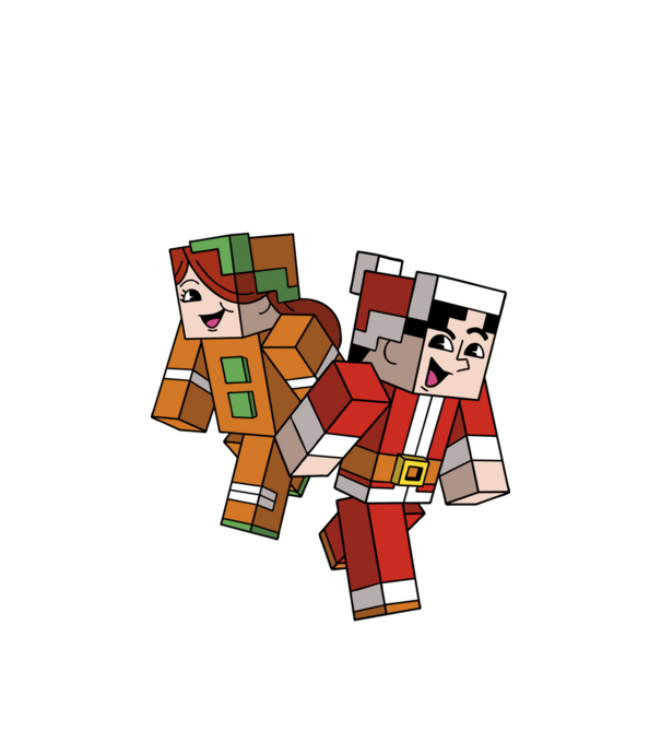 Minecraft christmas ugly sweater model alb pe tricou