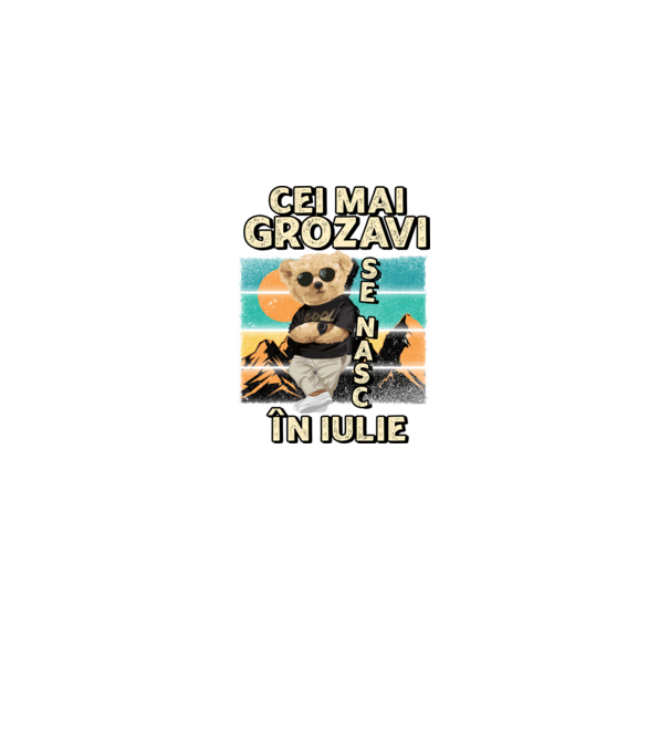 RETRO teddy IULIE model negru pe tricou