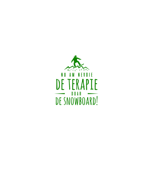 nu am nevoie de terapie doar de snowboard! model negru pe tricou