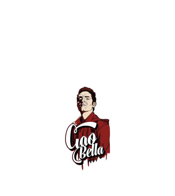 ciao bella berlin model alb pe tricou