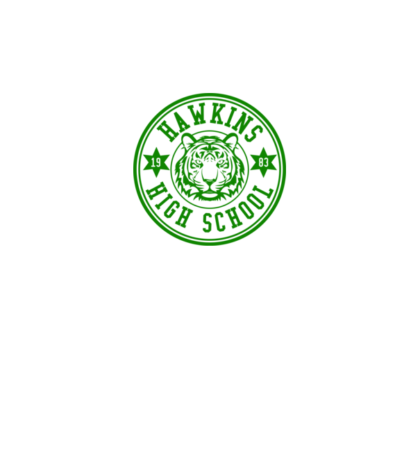 hawkins high school model alb pe tricou