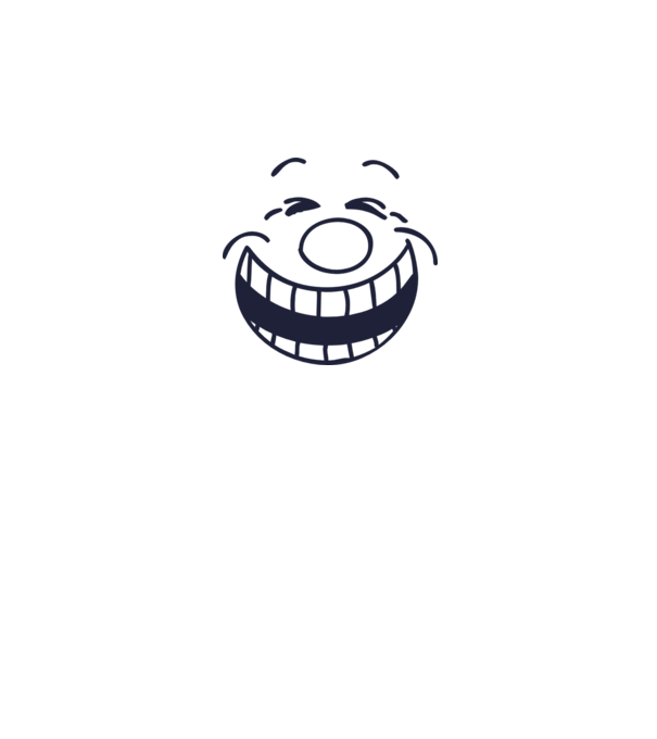 Funny Face Smiley model alb pe tricou