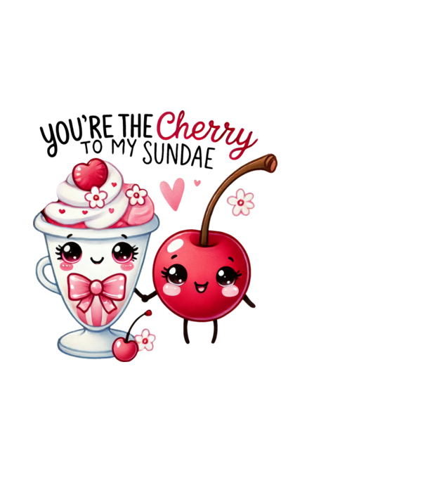Cherry to my Sunday model albastru deschis pe tricou