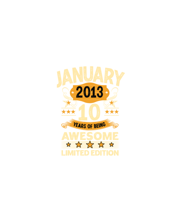 January 2013 10 years of being limited edition model negru pe tricou