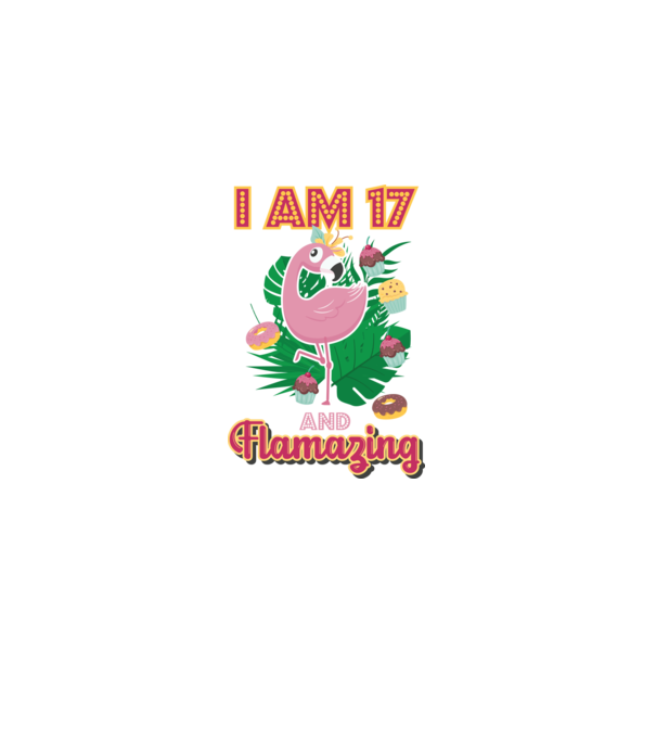 FLAMAZING Birthday 17 Years old model alb pe tricou