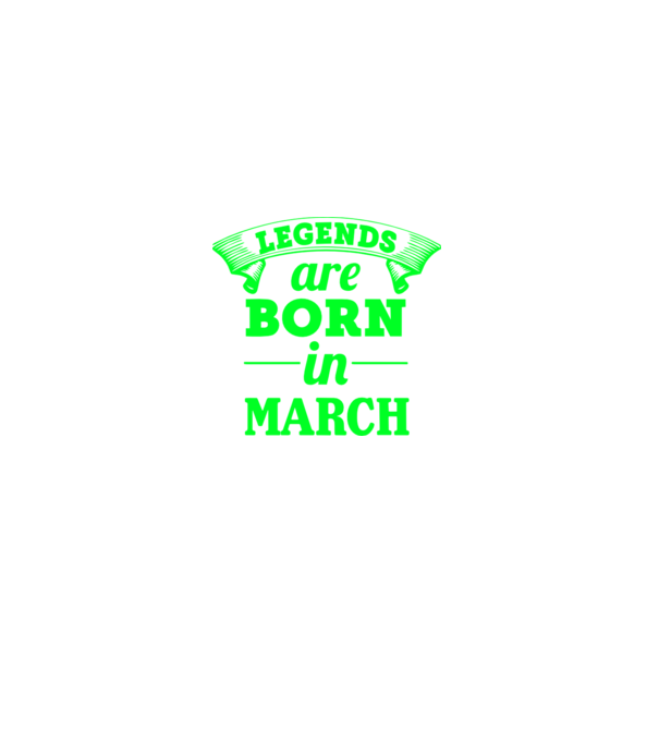 Legends are born in March model negru pe tricou