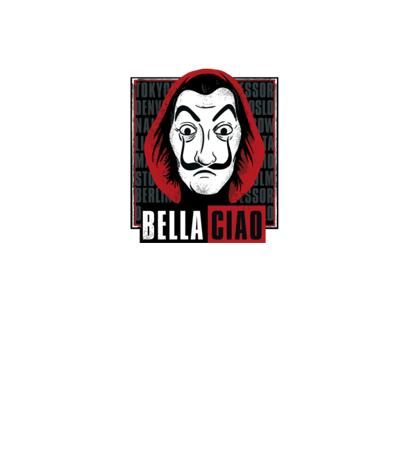 bella ciao dali model negru pe tricou
