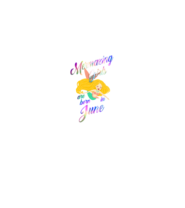 Mermazing girls are born june model negru pe tricou