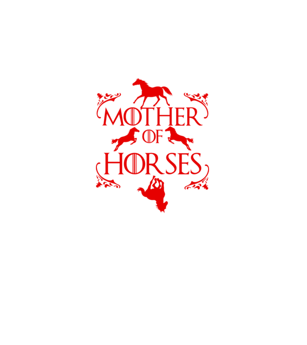 Mother of Horses model negru pe tricou
