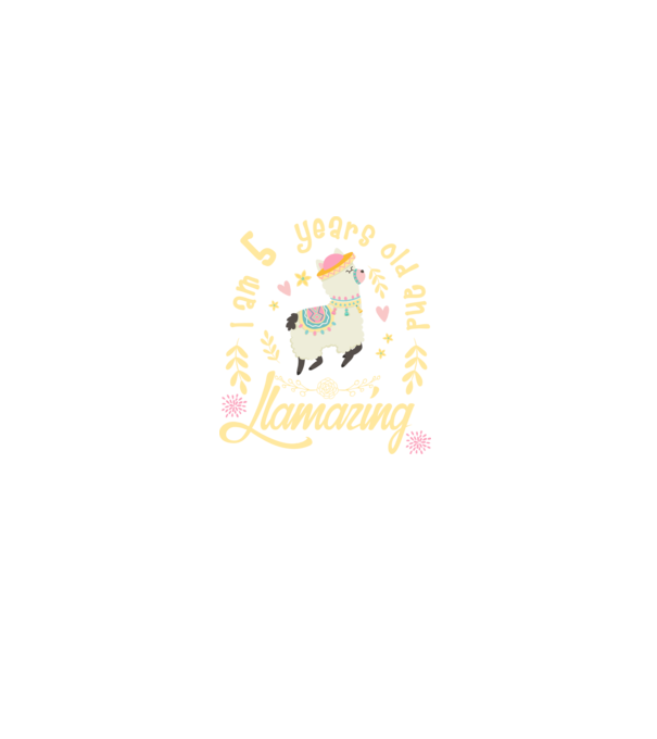 Birthday Llamazing 5 years old model negru pe tricou