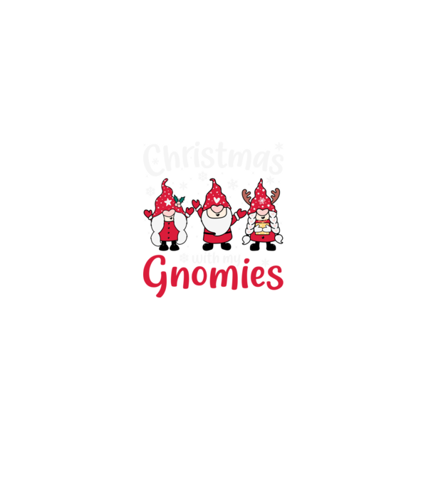 Christmas with my gnomies model negru pe tricou