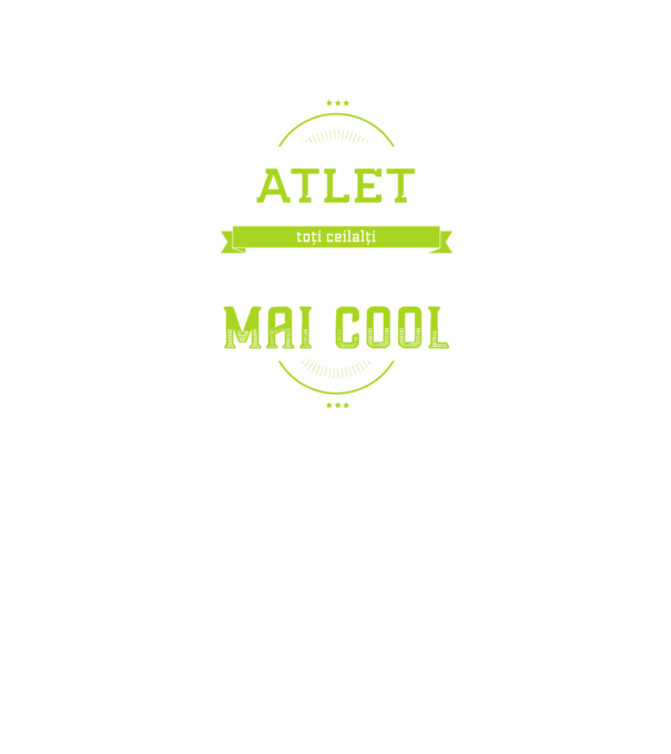 Sunt atlet, la fel ca toți ceilalți, dar mult mai cool model negru pe tricou