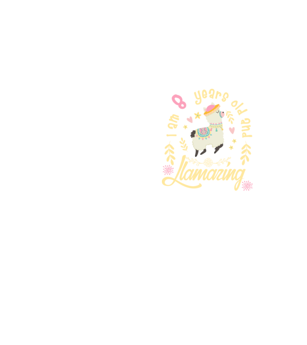 Birthday Llamazing 8 years old model galben neon pe tricou