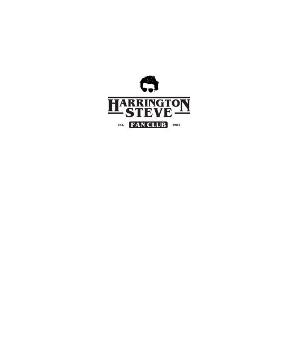 steve harrington fan club model alb pe tricou