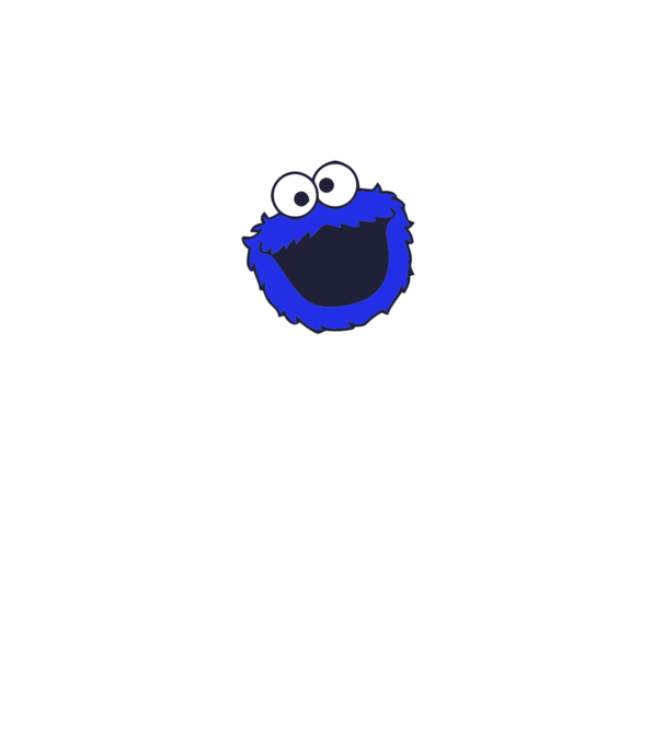 Cookie Monster Face model negru pe tricou
