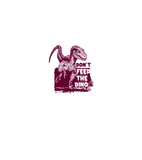 Dont feed the dino model mentă pe tricou