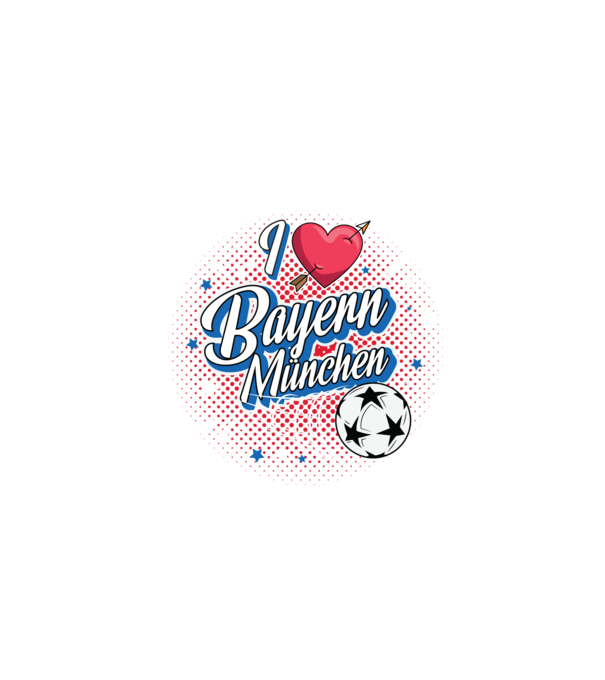 Popart Bayern model negru pe tricou