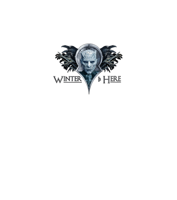 Winter is Here model negru pe tricou
