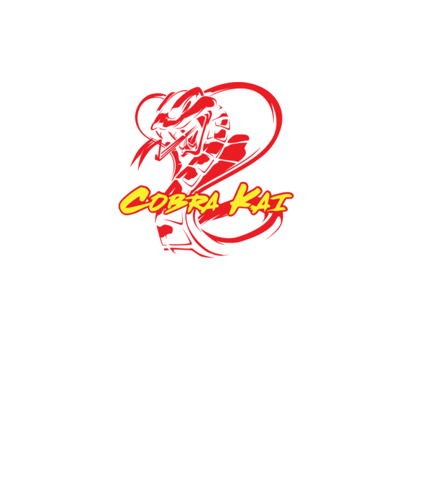 cobra kai simple model negru pe tricou