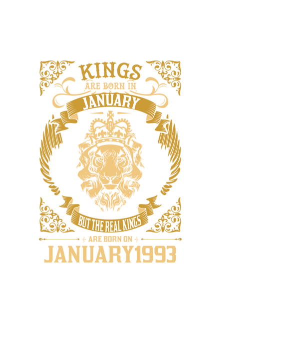 Ziua de naștere a Leului 1993 january model negru pe tricou