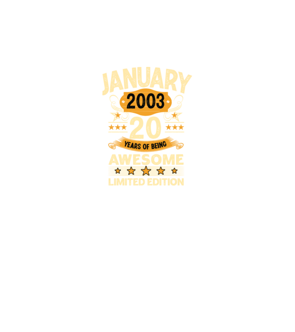 January 2003 20 years of being limited edition model negru pe tricou
