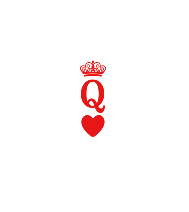 Queen model alb pe tricou