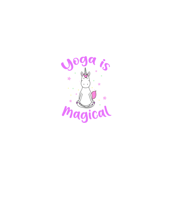 yoga is magical model negru pe tricou